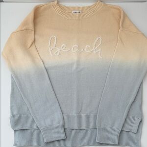 Tribal Gradient Sweater - Cream and Gray